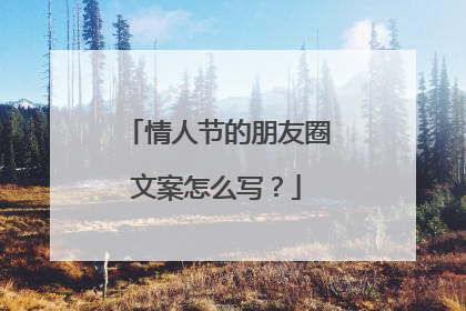 情人节的朋友圈文案怎么写?