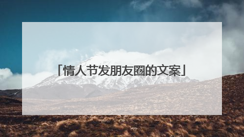 情人节发朋友圈的文案