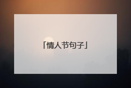 情人节句子