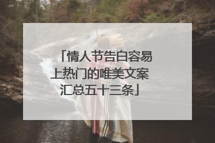 情人节告白容易上热门的唯美文案汇总五十三条