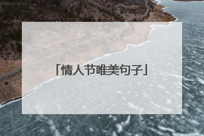 情人节唯美句子