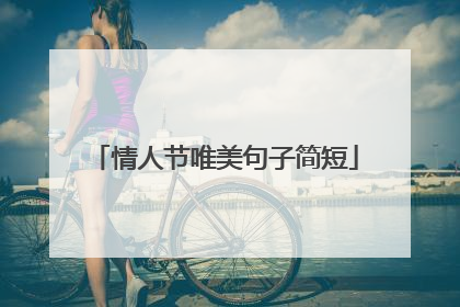 情人节唯美句子简短
