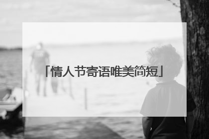 情人节寄语唯美简短