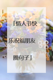 情人节快乐祝福朋友圈句子
