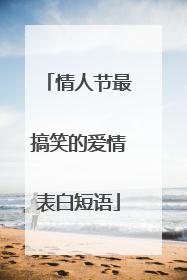 情人节最搞笑的爱情表白短语