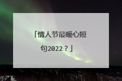 情人节最暖心短句2022?