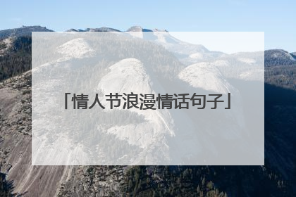 情人节浪漫情话句子