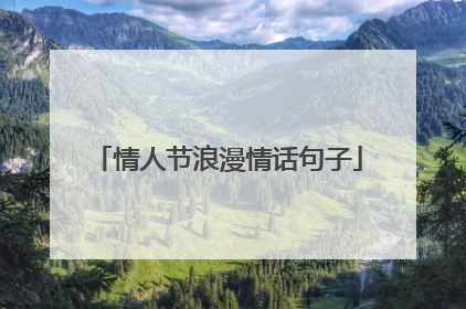 情人节浪漫情话句子