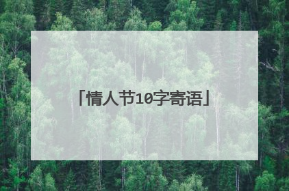 情人节10字寄语