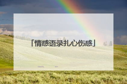 情感语录扎心伤感
