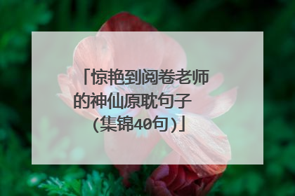 惊艳到阅卷老师的神仙原耽句子 (集锦40句)
