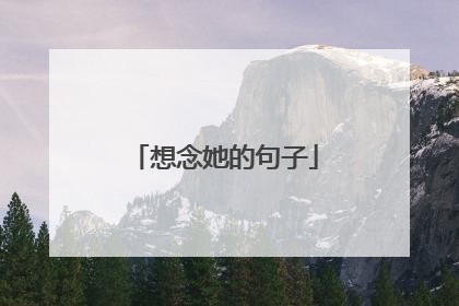 想念她的句子