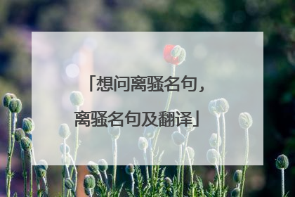 想问离骚名句,离骚名句及翻译