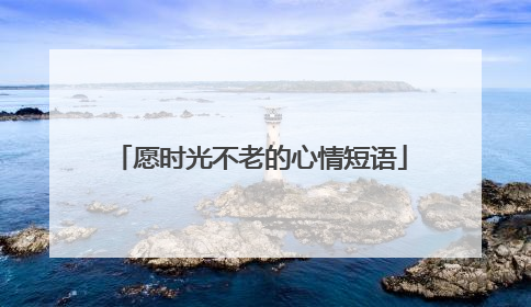 愿时光不老的心情短语