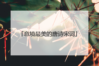 意境最美的唐诗宋词