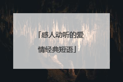 感人动听的爱情经典短语