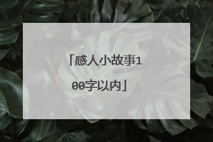 感人小故事100字以内
