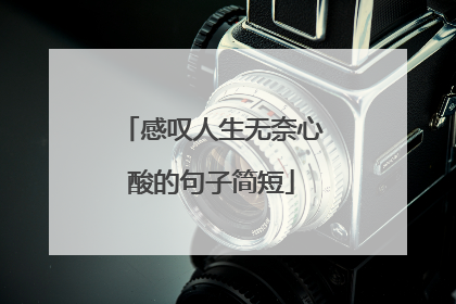 感叹人生无奈心酸的句子简短