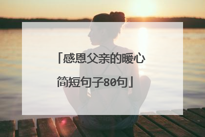 感恩父亲的暖心简短句子80句