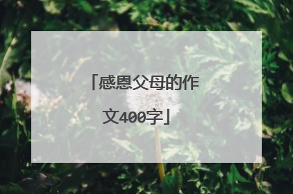 感恩父母的作文400字