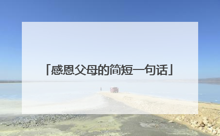 感恩父母的简短一句话