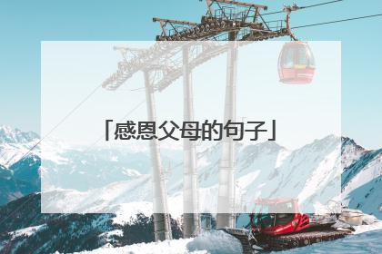 感恩父母的句子