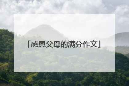 感恩父母的满分作文
