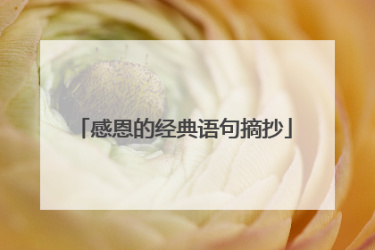 感恩的经典语句摘抄