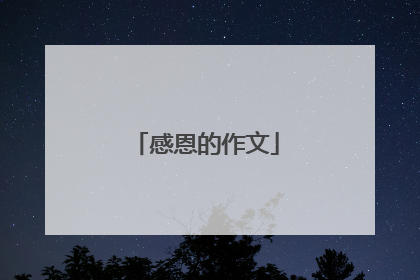 感恩的作文