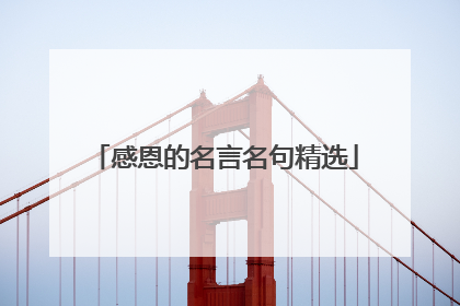 感恩的名言名句精选
