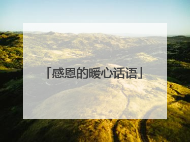 感恩的暖心话语