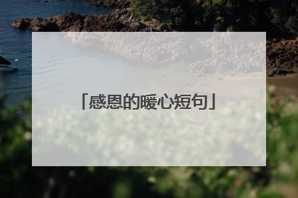感恩的暖心短句
