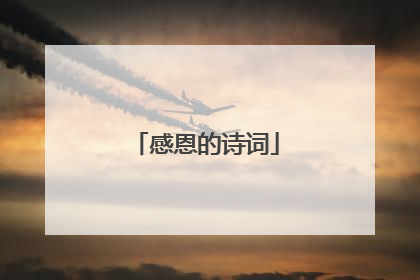 感恩的诗词