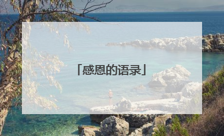 感恩的语录