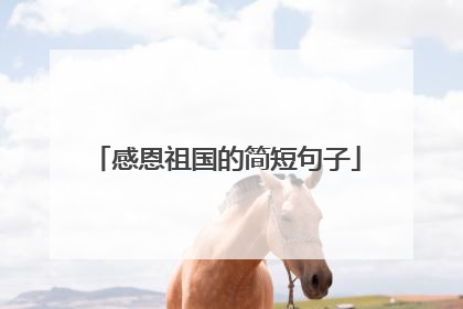 感恩祖国的简短句子