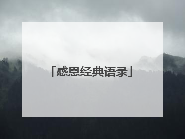 感恩经典语录