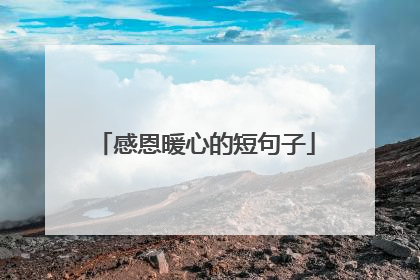 感恩暖心的短句子