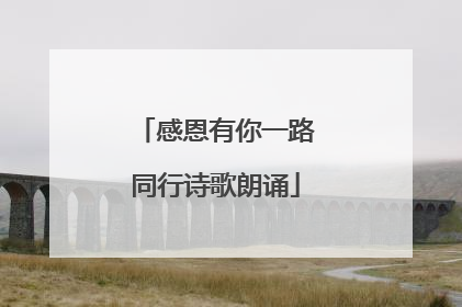 感恩有你一路同行诗歌朗诵
