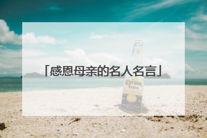 感恩母亲的名人名言