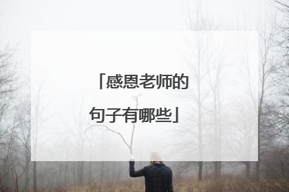 感恩老师的句子有哪些