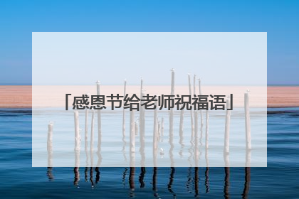 感恩节给老师祝福语