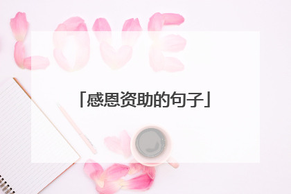 感恩资助的句子