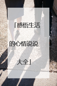 感悟生活的心情说说大全