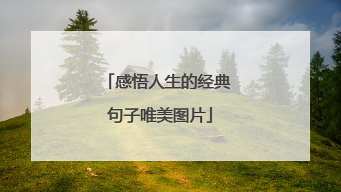 感悟人生的经典句子唯美图片