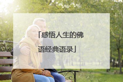 感悟人生的佛语经典语录