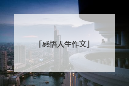 感悟人生作文