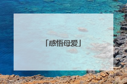 感悟母爱