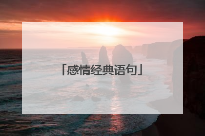 感情经典语句