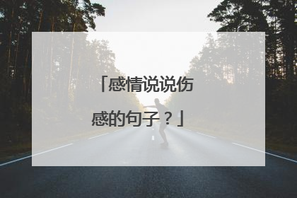感情说说伤感的句子?