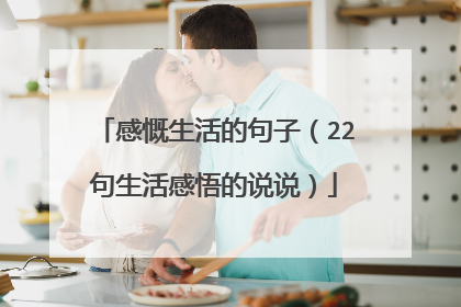 感慨生活的句子（22句生活感悟的说说）